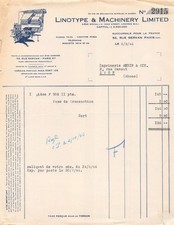 1946 linotype machinery d'occasion  France