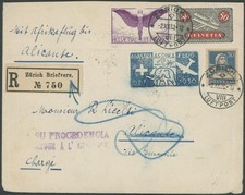 Usado, 1930, SUÍÇA AD ASTRA ÁFRICA VOO REGISTRADO CAPA PARA ALICANTE, SC#C9/C12 comprar usado Usado, 1930, SUÍÇA AD ASTRA ÁFRICA VOO REGISTRADO CAPA PARA ALICANTE, SC#C9/C12 comprar usado  Enviando para Brazil