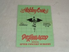 Panfleto de evento raro Motley Crue 1990 Riki Rachtman's Cathouse Dr. Feelgood 13/02/90 comprar usado Panfleto de evento raro Motley Crue 1990 Riki Rachtman's Cathouse Dr. Feelgood 13/02/90 comprar usado  Enviando para Brazil