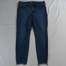 Jeans feminino Old Navy 10 Rockstar cintura média super skinny tornozelo elástico escuro, usado comprar usado  Enviando para Brazil