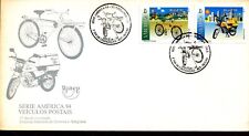 VEÍCULOS POSTAIS MOTOCICLETA BICICLETA 1994 BRASIL FDC, usado comprar usado  Enviando para Brazil