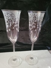 Pair floral etched for sale  Chesterton