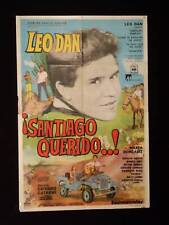 POSTER DE FILME SANTIAGO QUERIDO (1965) * LEO DAN * CANTOR LATINO* ARGENTINO 1sh comprar usado  Enviando para Brazil