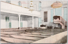 Cartão postal vintage Alexandria Virginia Christ Church 1910 bancos Pew costas divididas comprar usado  Enviando para Brazil