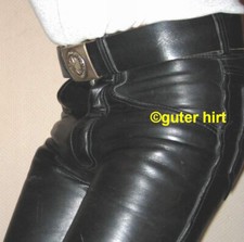 Schwarze lederjeans lederhose gebraucht kaufen  Nüsttal