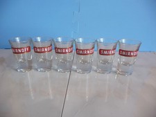 6x Smirnoff shot glass vodka usado raro pequeno mini Cheers bar logotipo vintage comprar usado  Enviando para Brazil