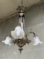 Candelabro de bronze com 4 tons estilo barroco pingente luminária de teto comprar usado  Enviando para Brazil