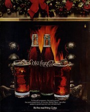 Envoltorios de fiesta para regalos donantes y asistentes y Santa Claus Coca-Cola anuncio 1970 L segunda mano  Embacar hacia Mexico