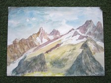 Antique watercolor flégère d'occasion  Expédié en Belgium