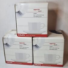 Usado, KRUPS Cappuccino conjunto de xícara e pires brancos de cerâmica fina 3 caixas 2 xícaras e 2 pires  comprar usado  Enviando para Brazil