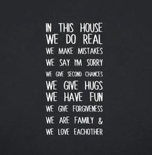Vinil de parede removível In This House We Do Real We Make Mistakes Family 2180 comprar usado  Enviando para Brazil
