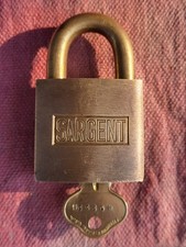 Sargent brass padlock. for sale  Beresford