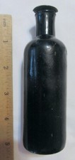Usado, Tubo aberto de vidro preto Pontil redondo New England remédio ou frasco de tinta danificado comprar usado  Enviando para Brazil