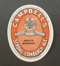 Beer label edinburgh for sale  UK