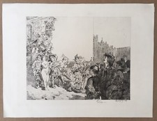 Gravure originale procession d'occasion  Paris II