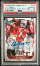 2022 BOWMAN UNIVERSITY CHROME CJ STROUD REFRATOR DE LAVA NOVATO AUTOMÁTICO /199 PSA 10, usado comprar usado  Enviando para Brazil