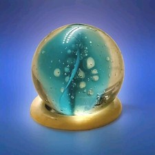 Vintage Vitro Ágata 4 Bolhas Veia Olho de Gato Vidro Turquesa Brinquedo Mármore comprar usado  Enviando para Brazil