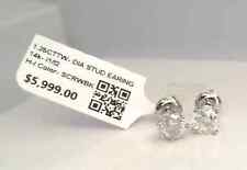 Brincos de diamante $9000 1,25CTTW CT CERTIFICADO REAL! Ouro branco 14K sólido! comprar usado  Enviando para Brazil