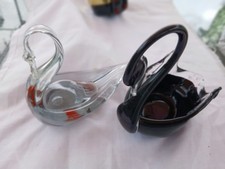 Two glass swans for sale  GRAYS