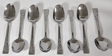 Conjunto de 8 colheres de sopa de aço inoxidável Oneida STANHOPE 7 1/4" design redemoinho comprar usado  Enviando para Brazil
