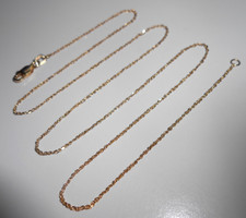 Colar de corrente turco sólido ouro amarelo 14K 18" 14KT 585 não é sucata lagosta B37 comprar usado  Enviando para Brazil