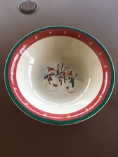Usado, Boneco de neve de Natal Royal Seasons RN2 10" tigela para servir vegetais, prato lateral comprar usado  Enviando para Brazil