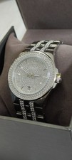 Bulova relógio masculino de cristal de quartzo mostrador pavê tom prata 42 mm 96B235 comprar usado  Enviando para Brazil