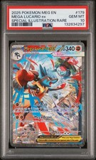 2025 POKEMON MEG ILUSTRAÇÃO ESPECIAL RARA #179 MEGA LUCARIO EX PSA 10 comprar usado 2025 POKEMON MEG ILUSTRAÇÃO ESPECIAL RARA #179 MEGA LUCARIO EX PSA 10 comprar usado  Enviando para Brazil