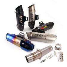 Silenciadores pretos pontas de conexão de motocicleta tubo médio de escape para Honda NC700 NC750X comprar usado  Enviando para Brazil