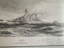 Hms hood signed for sale  CLITHEROE