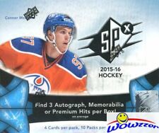 2015/16 UD SPX Hockey Lacrado De Fábrica Hobby Box-3 Autógrafo/Mem/Premium Hits comprar usado  Enviando para Brazil