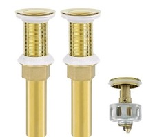 Dreno de pia de banheiro, pacote com 2 rolhas de dreno de banheiro de aço inoxidável dourado comprar usado  Enviando para Brazil