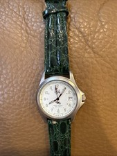 ESQ by Movado relógio de quartzo suíço modelo 300078-100m WR mostrador de data pulseira verde comprar usado  Enviando para Brazil