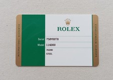 Rolex guarantee warranty usato  Corropoli