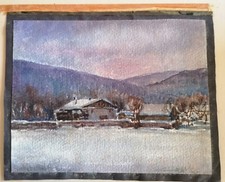 Aquarell winterabend aichat gebraucht kaufen  Mittenwald