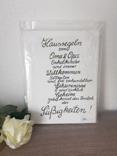 Leinwandbild spruch hausregeln gebraucht kaufen  Maxhütte-Haidhof