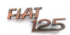 Emblema/logotipo de carro Fiat 125 vintage original - METAL - Pinos intactos comprar usado  Enviando para Brazil