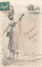 Illustree paques femme d'occasion  Vasles