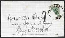 Bélgica #J1 bisect 1870 postagem devida 10c BISECT em 1895 capa não paga frontal comprar usado  Enviando para Brazil