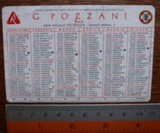 calendarietto semestrino 1967 G.POZZANI - VICENZA Medicazione antisettica, usado comprar usado  Enviando para Brazil