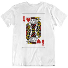 Cartões de jogo King Of Hearts Spades clubes diamantes pôquer cassino camiseta presente nova comprar usado  Enviando para Brazil