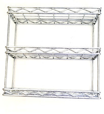 ESTANTE DE ESPECIARIAS RESISTENTE 28,3x10x26,9cm 3 camadas espaço eficiente cromado comprar usado  Enviando para Brazil