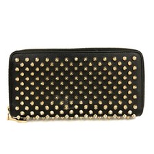 Carteira Christian Louboutin Panettone Spike couro com zíper ao redor longa/6BF0208 comprar usado  Enviando para Brazil