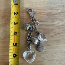 Elegante chaveiro de compras metal plástico tom prata amuletos coração chaveiro comprar usado  Enviando para Brazil