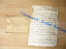 Lettre manuscrite parlant d'occasion  Paris XI