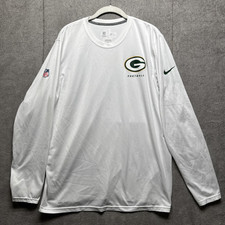 Nike Dri Fit Green Bay Packers grande branco NFL desempenho em campo comprar usado  Enviando para Brazil