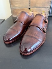 Sapato BLKBRD feito sob medida Leon Double Monk 11,5 EE pátina personalizada comprar usado  Enviando para Brazil