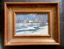 ölgemälde winterlandschaft d gebraucht kaufen  Herbertingen