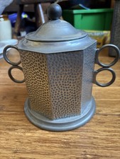 Antique hammered pewter for sale  WELLS