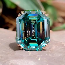 Anel de diamante azul corte radiante certificado ENORME E RARO 32,60 quilates em prata 925 comprar usado Anel de diamante azul corte radiante certificado ENORME E RARO 32,60 quilates em prata 925 comprar usado  Enviando para Brazil
